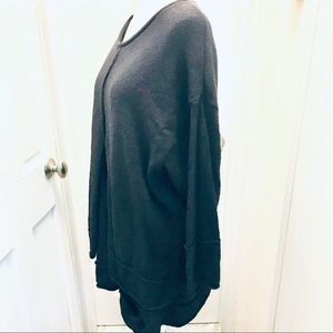 Oversized double layer slit bespoke sweater ~1XL